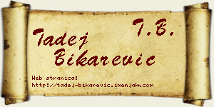 Tadej Bikarević vizit kartica